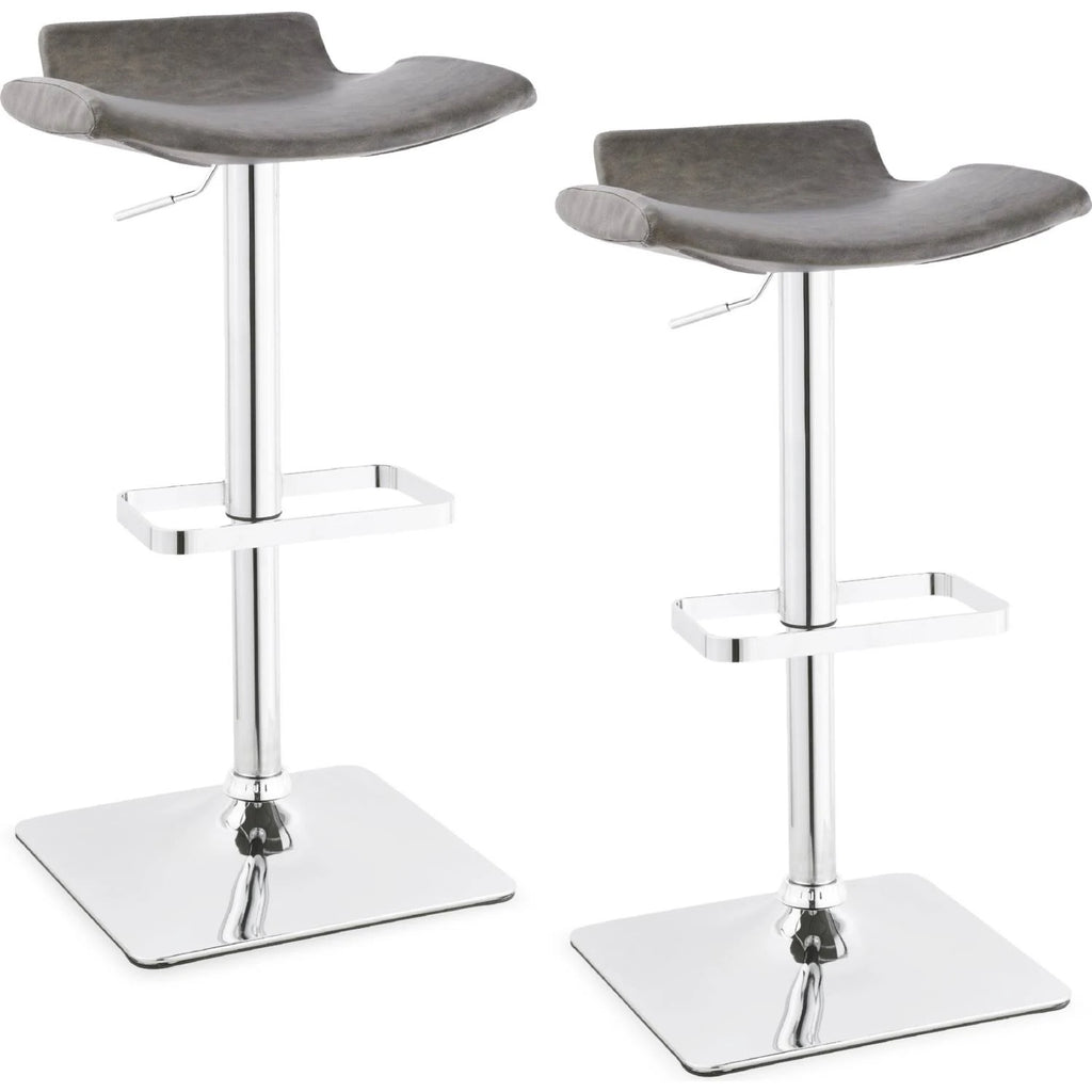 Adjustable Swivel Stool with Chrome Base (Set of 2) K991814