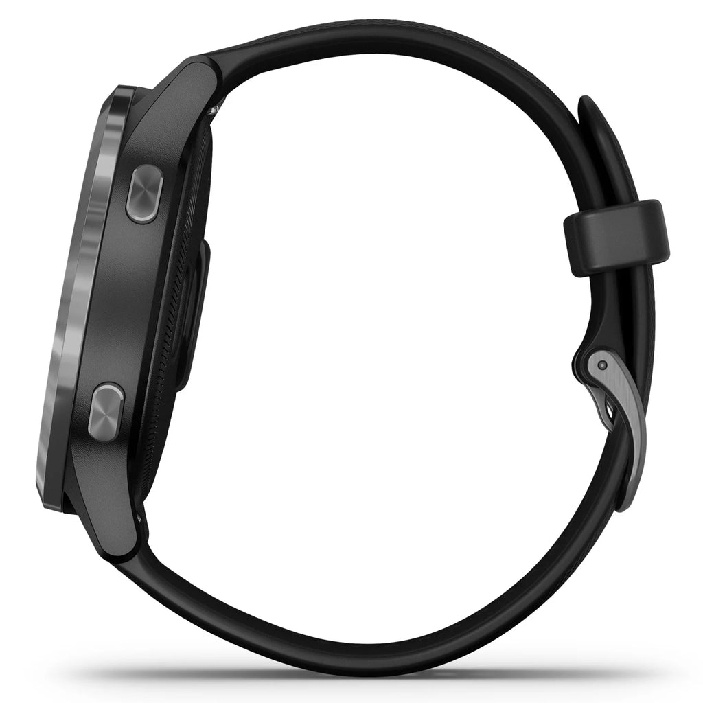 vívoactive 4 Slate Stainless Steel Bezel Black Case Silicone Band Q298041