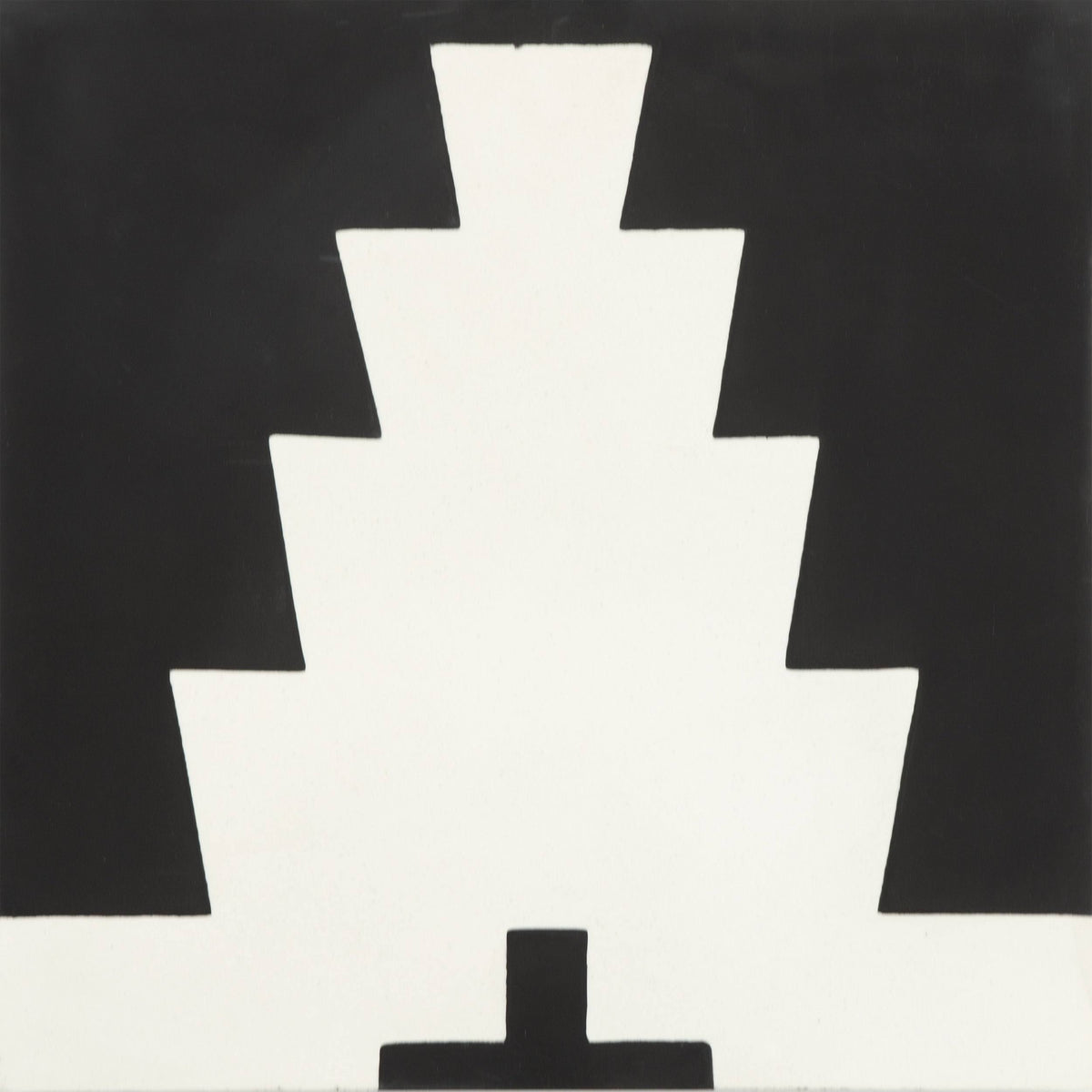 Set of 12 Black and White Handmade Moroccan Floor Tile Y104