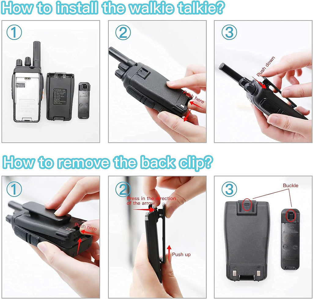Wireless Intercom System 16 Channels Rechargeable Walkie Talkie D4878