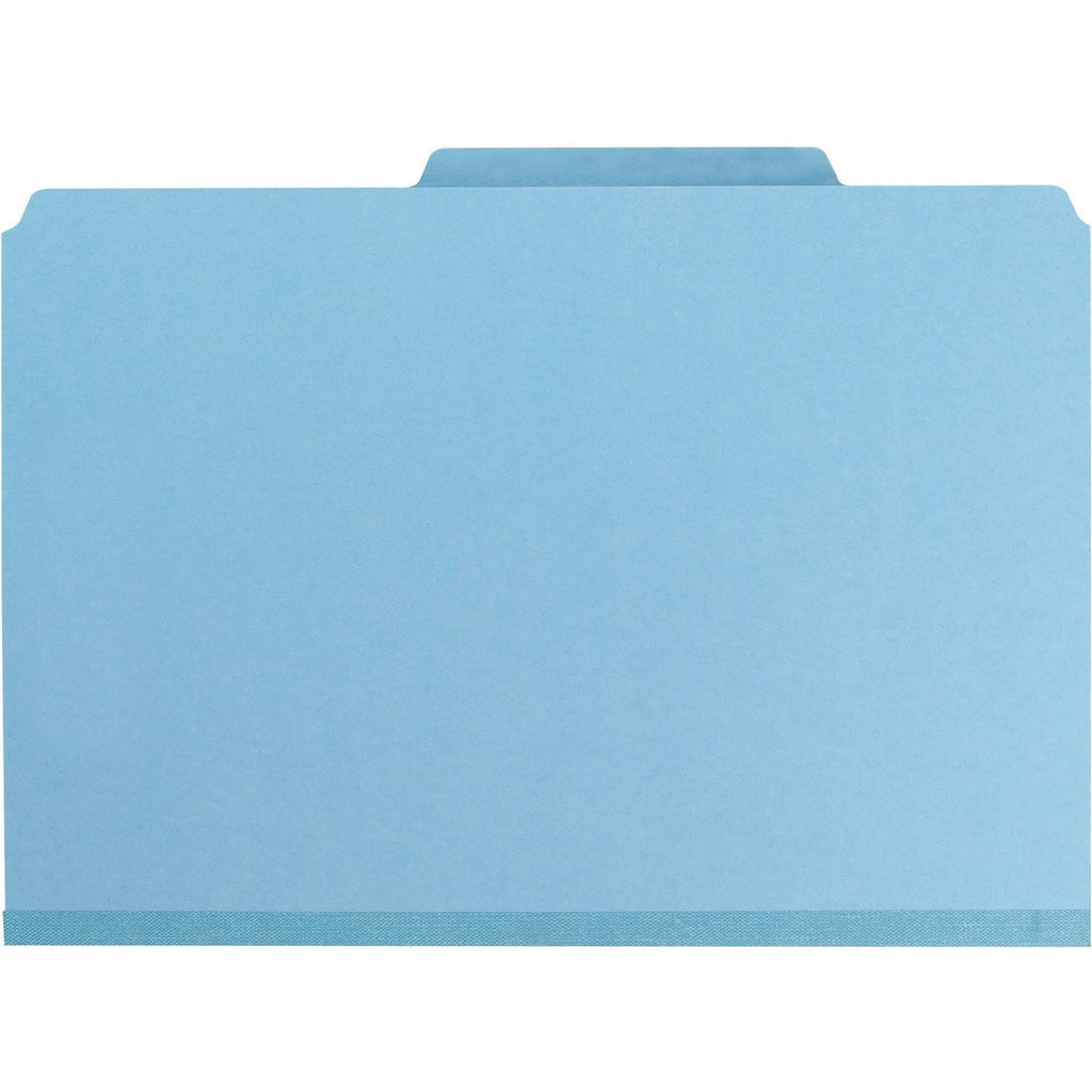 Legal Size Blue 2 Pocket Pressboard Classification Folders with Fasteners, Box of 50 Y273