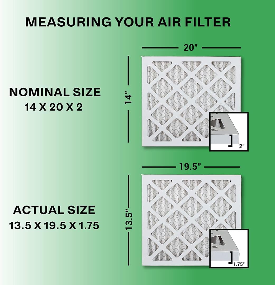 14x20x2 MERV 8 Pleated Air Filter (12-Pack) J732