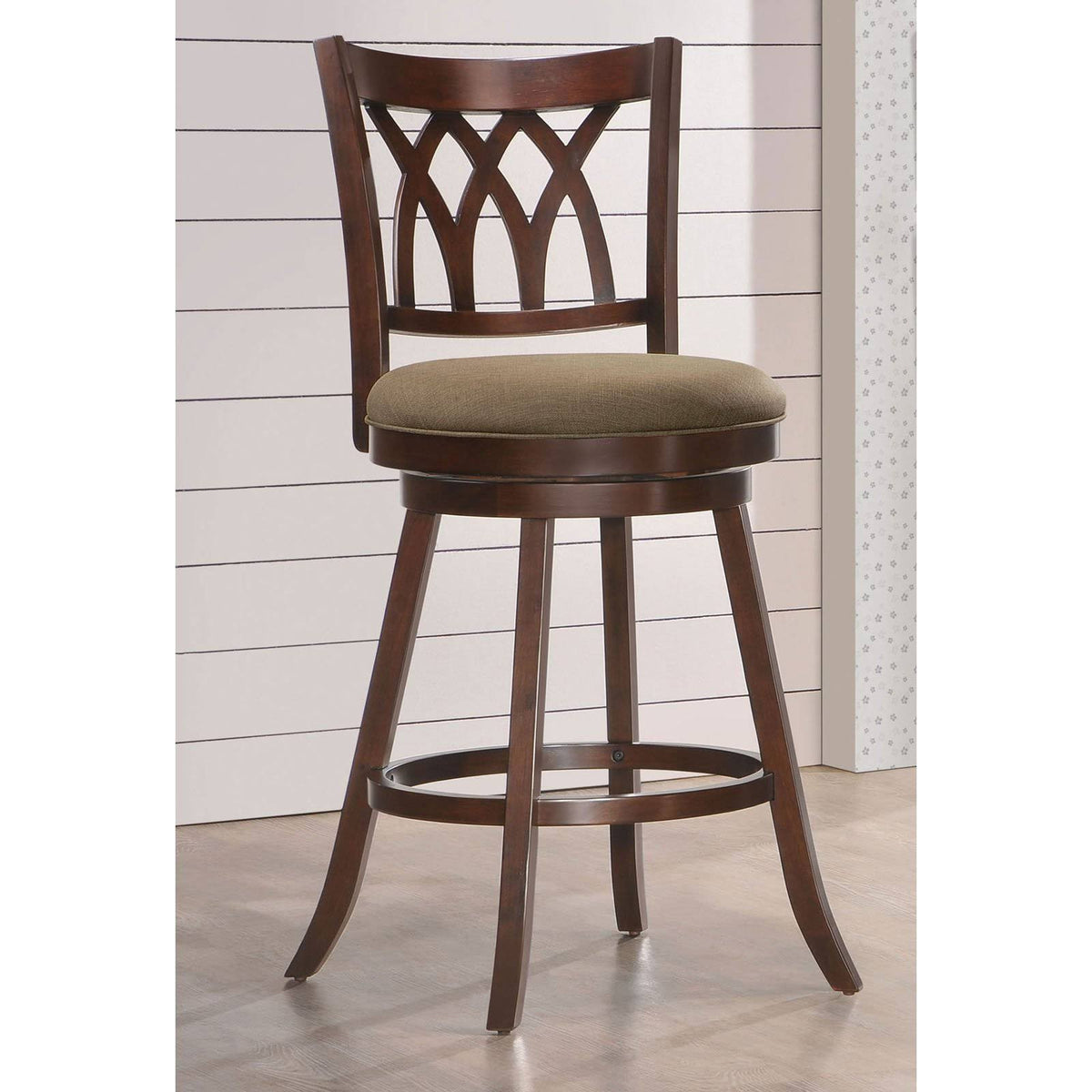 Espresso Swivel Bar Chair W90759