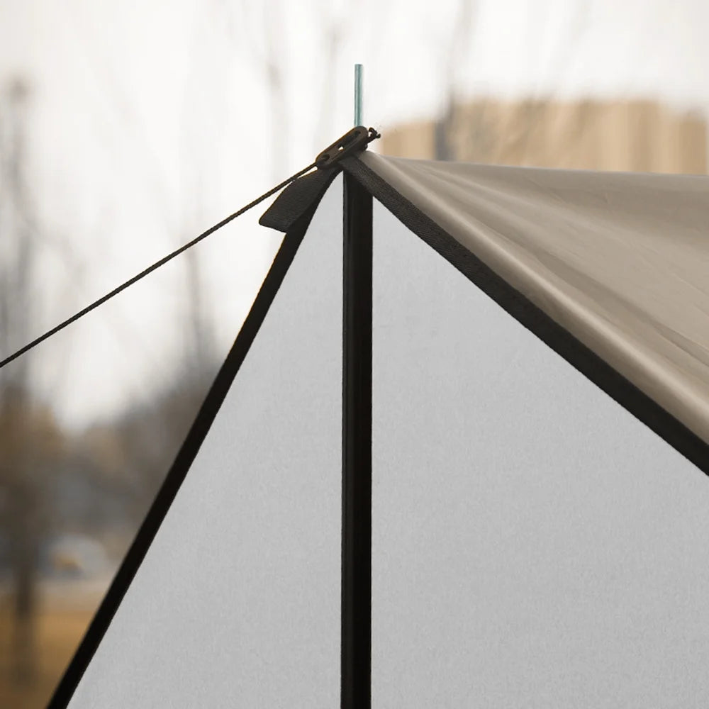 Waterproof Camping Tarp with Poles Q86906