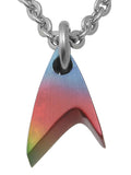 Titanium Rainbow Pendant Necklace B1581