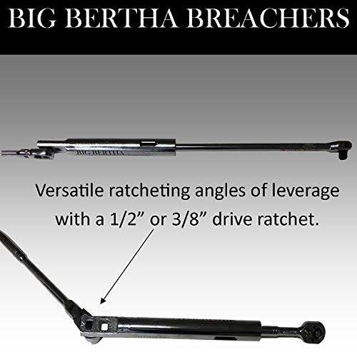 Breachers 1/2x22 I.D. & 1x22 I.D. & Breaker Bar with Ratcheting Adapter (4pc Set) Wrench Extender C439528