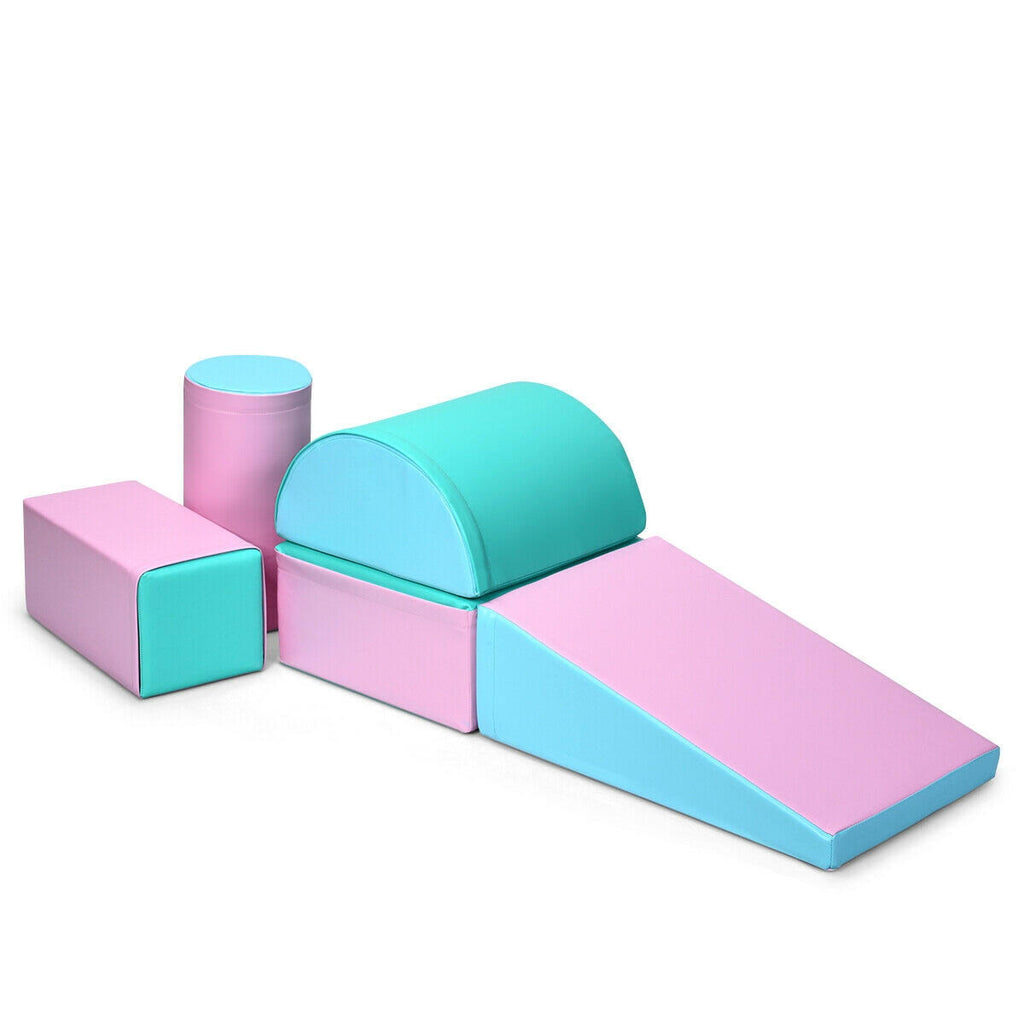 5-Piece Climb Activity Play Foam Blocks Pink D66516
