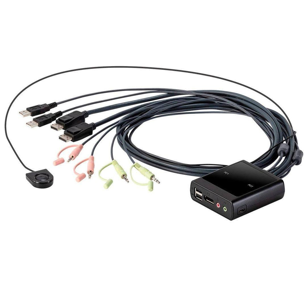 2-Port USB DisplayPort KVM Switch with Remote Port Selector M2690