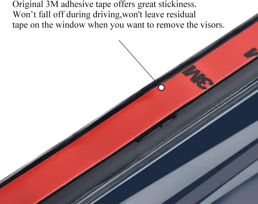 Tape on Rain Guard Vent Visor Window Deflector Pack of 2 W328882
