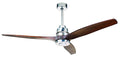 Chrome Walnut Blades Ceiling Fan S752220