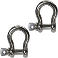 7/8 Inch Stainless Steel Type 316 Screw Pin Anchor Shackles 2 Pack R565716