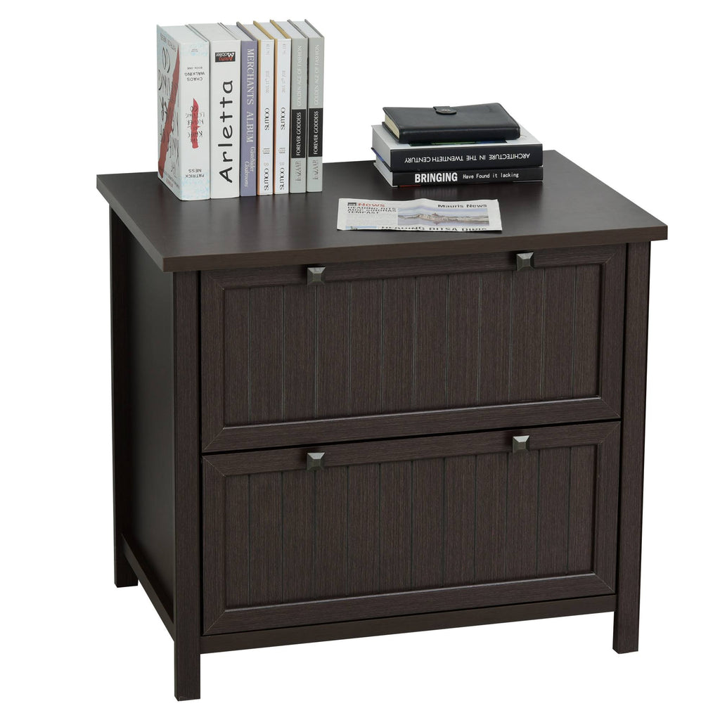 Brown Wooden 2-Drawer File Cabinet G483