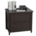 Brown Wooden 2-Drawer File Cabinet G483