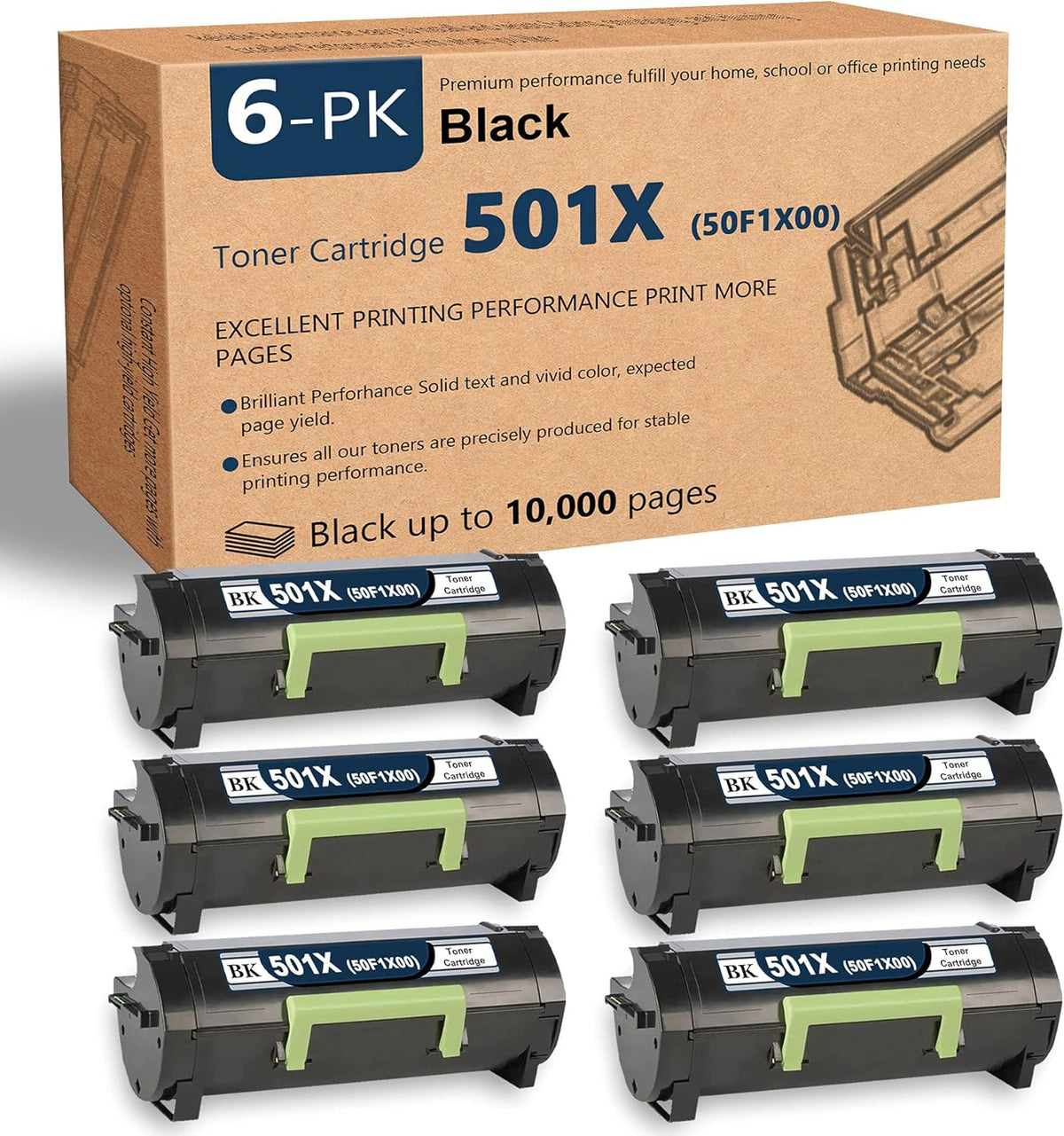 Black 6-Pack Toner Cartridge V74851