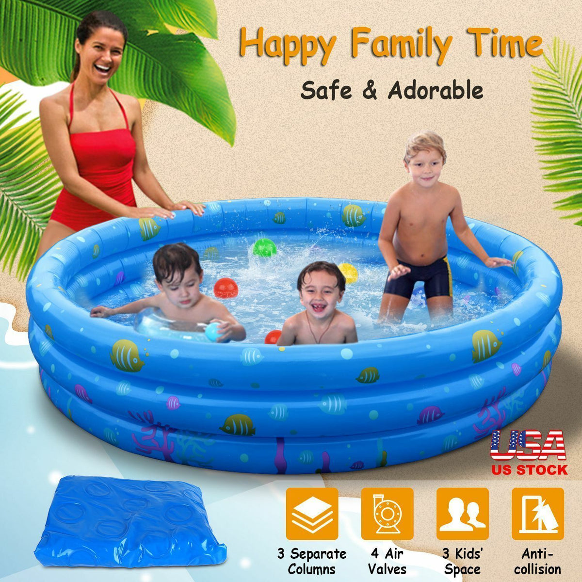 51" Inflatable Swimming Pool U272961