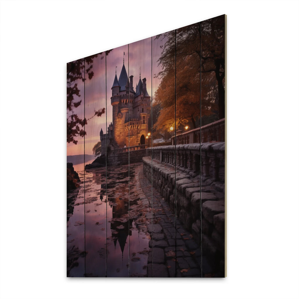 Natural Pine Wood Cityscapes Print R130802