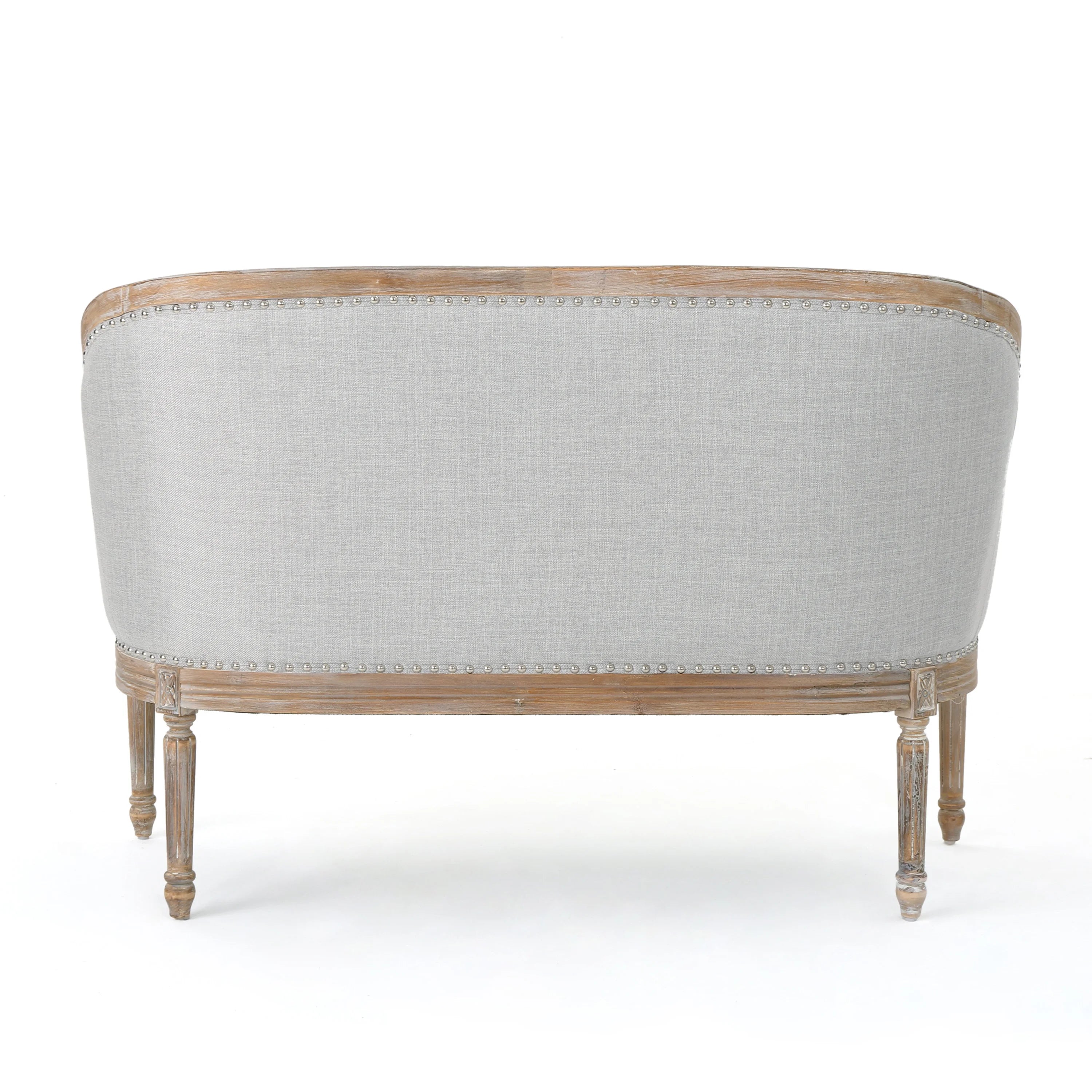 Light Gray Fabric Loveseat B167198