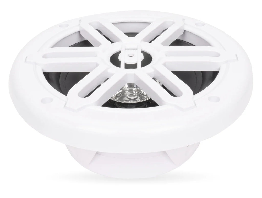 6.5" 2-Way Coaxial Marine Speakers (White) S490