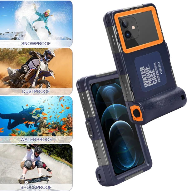 Waterproof Protective Case for Phones Up to 6.9 Inch with Lanyard N84241
