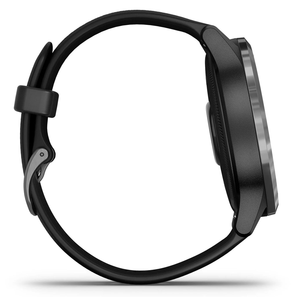 vívoactive 4 Slate Stainless Steel Bezel Black Case Silicone Band Q298041
