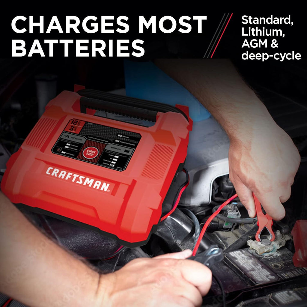 12A Automotive Battery Charger Red Pack of 2 D865643