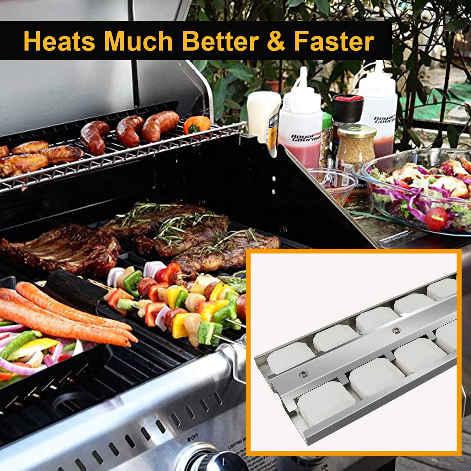 Heavy Duty Stainless Steel Grill Briquette Tray, Pack of 2 D76495