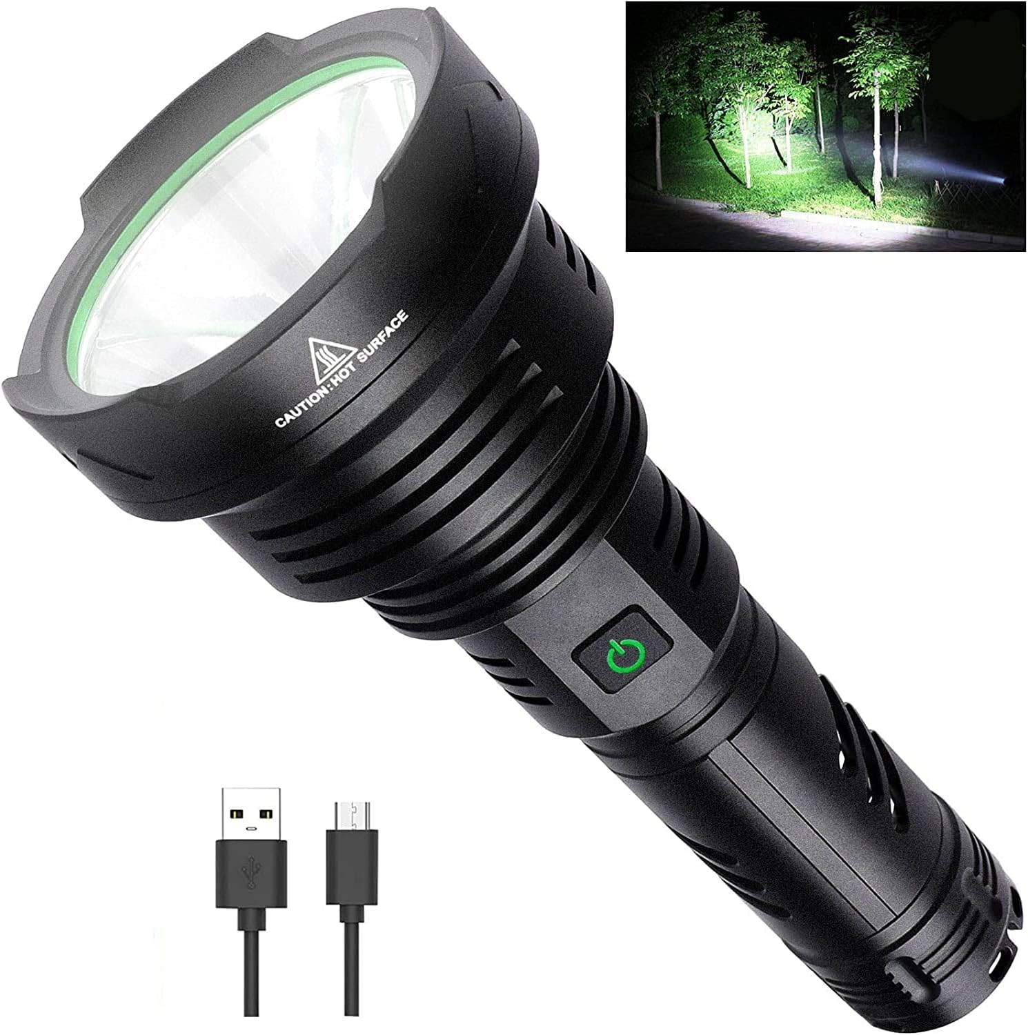 USB Rechargeable LED Flashlight, 100000 Lumens, 5 Modes, IPX6 Waterproof L53100