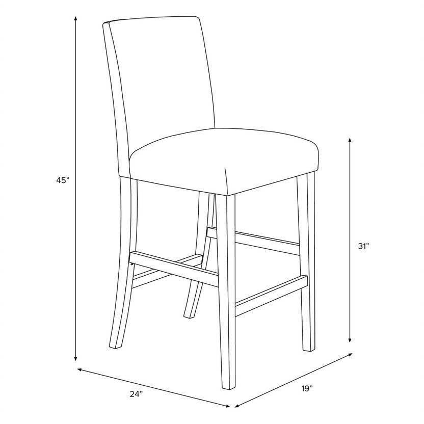 Blush Velvet Parsons Barstool U593526