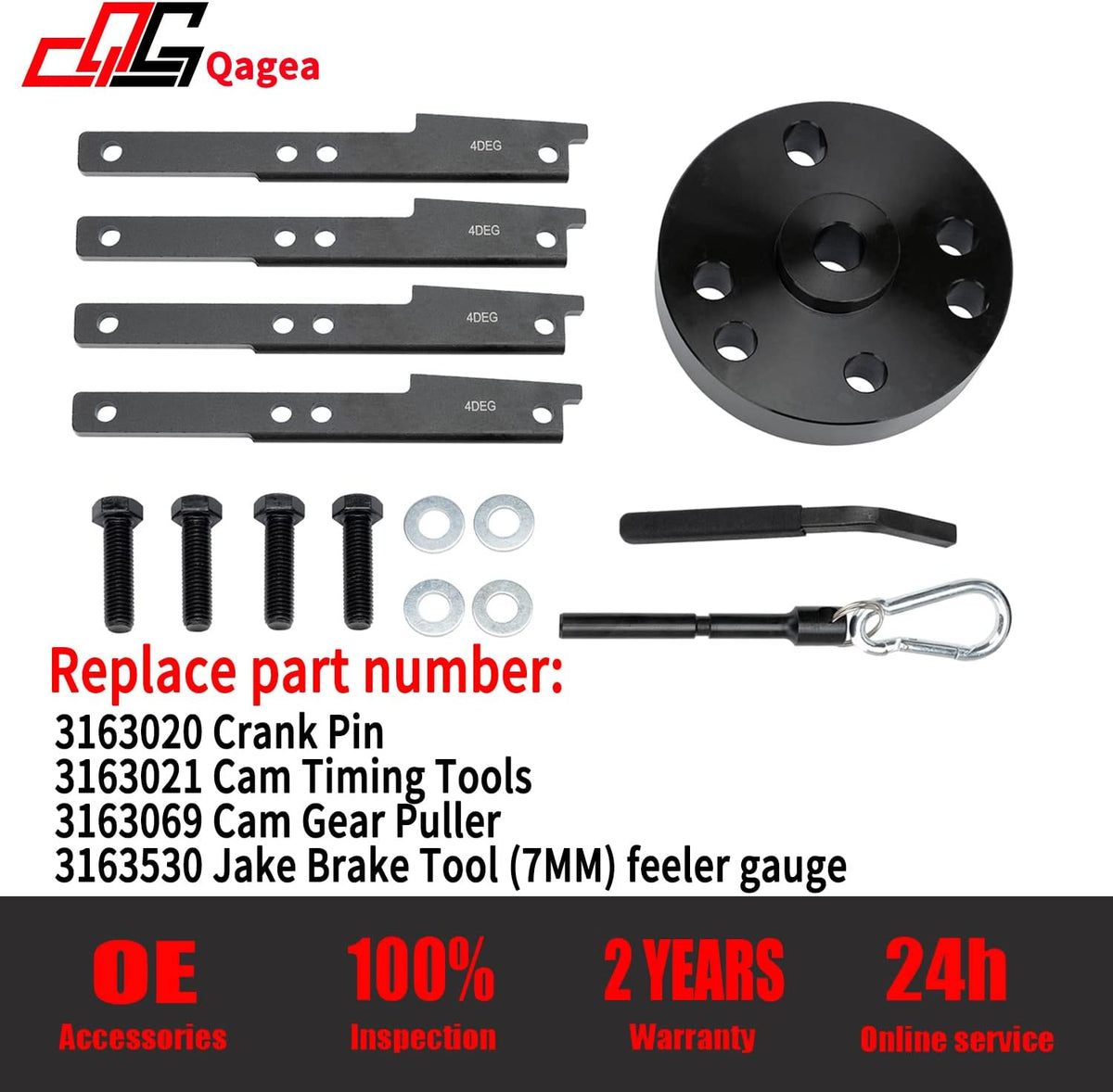 15 PCS Heavy Duty Steel Cam Timing Tool Kit & Engine Brake Adjustment Tool 7MM L85306