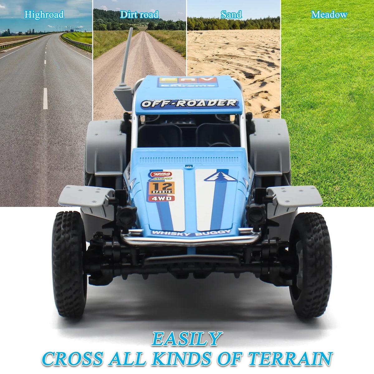 Blue 4WD RC Fast Attack Vehicle X606057