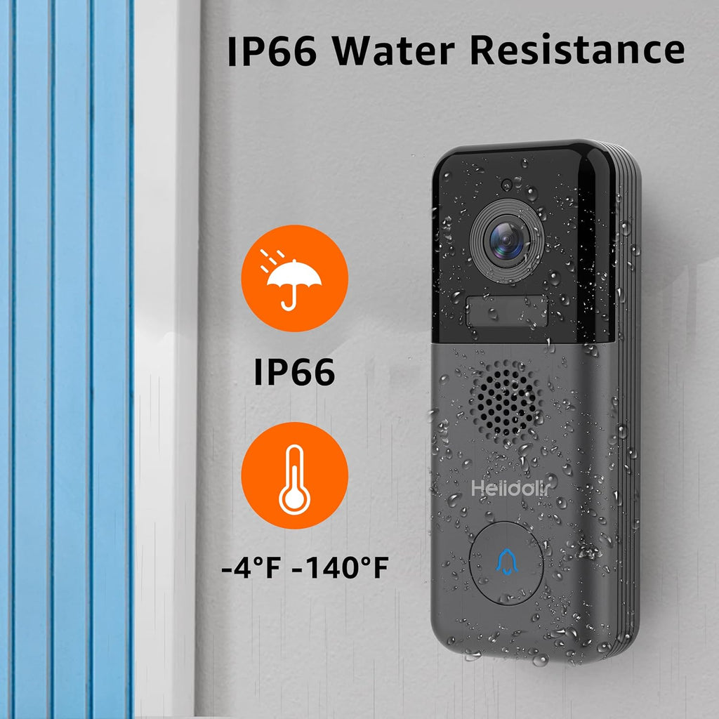 2K Wireless Video Doorbell Camera with Night Vision O83967