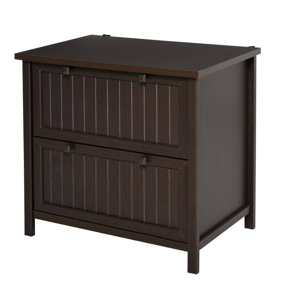 Brown Wooden 2-Drawer File Cabinet G483