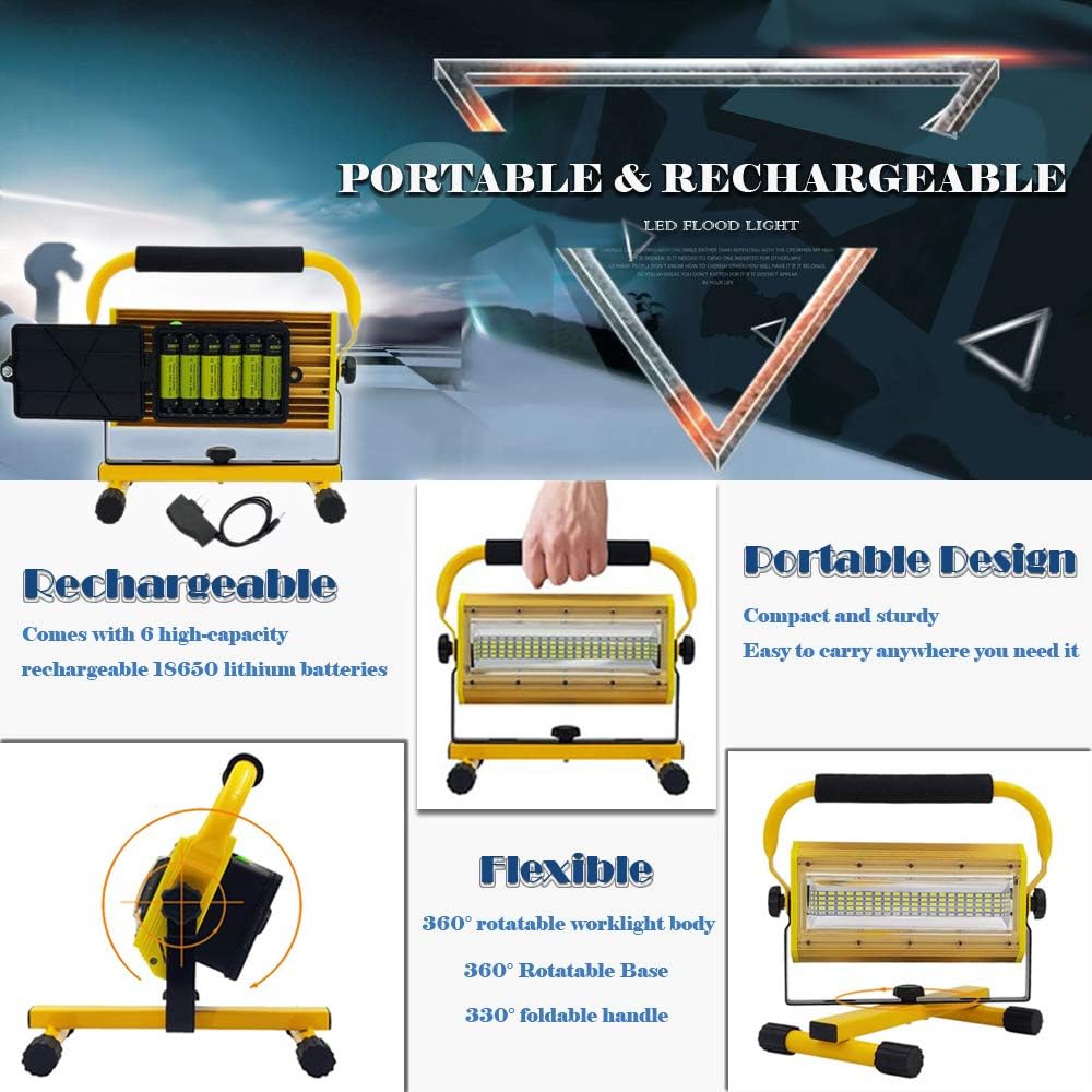 100W Waterproof Portable LED Work Light with Stand U330