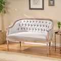 Light Gray Fabric Loveseat B167198