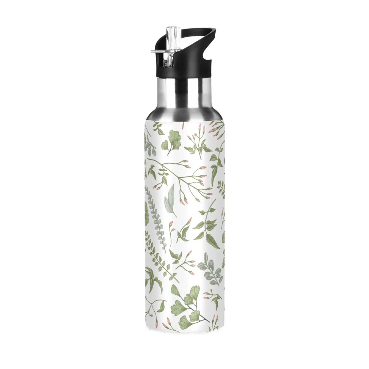 Insulated Thermos Kids Stainless Steel Bottle with Straw Lid Flask 20 oz V9355