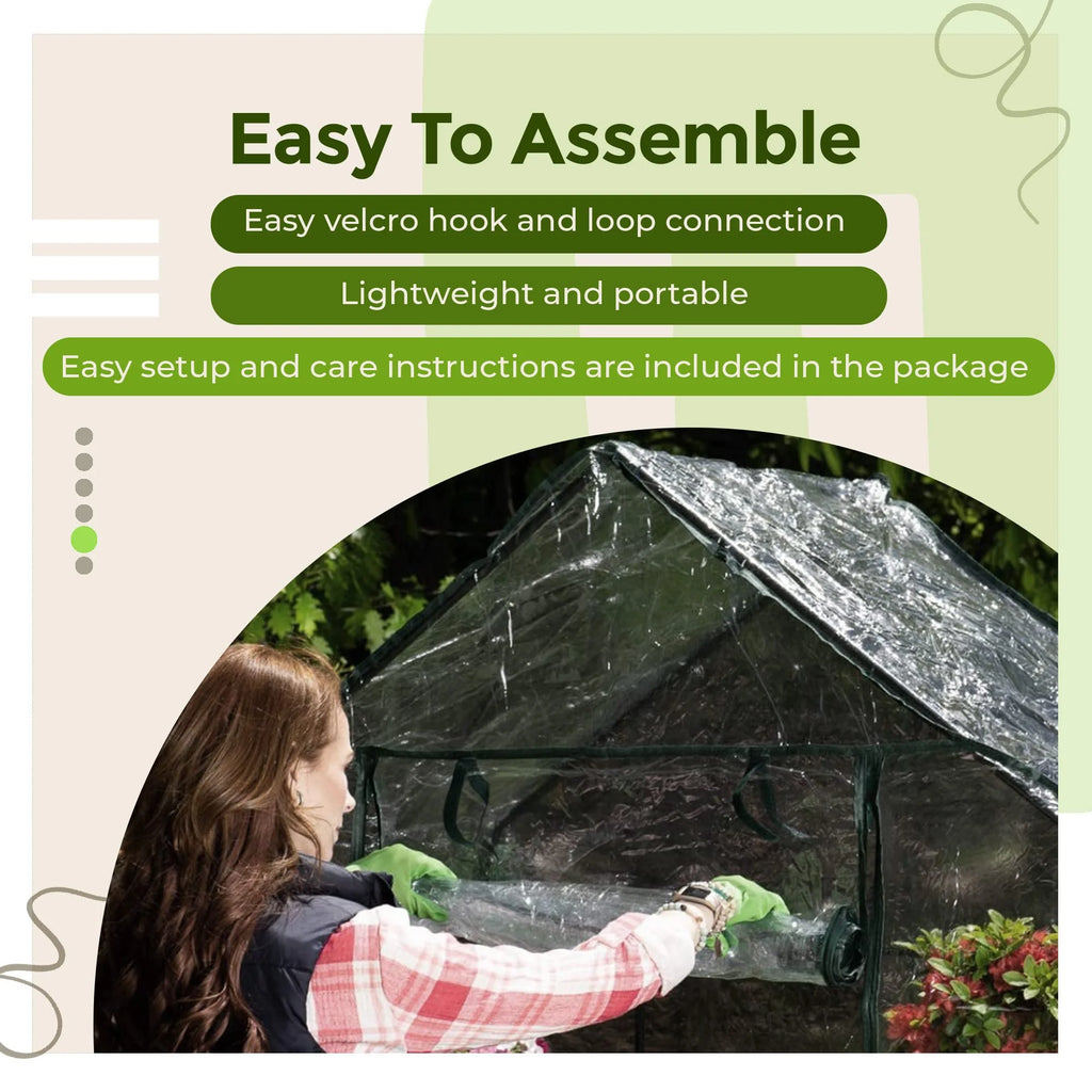 Walk-in Greenhouse with Plant Rack G1942