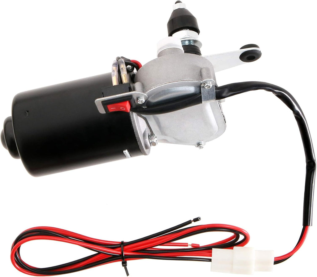 12V Universal Electric Windshield Wiper Motor Kit for UTV ATV Windshields, 11.8" Arm, 15.7" Blade Pack of 2 S7425
