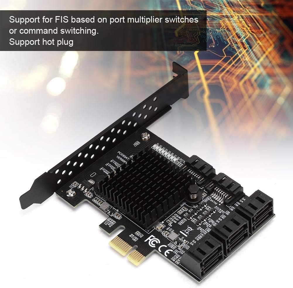 8 Port PCI-E to SATA3.0 Controller Card Adapter Pack of 2 J401