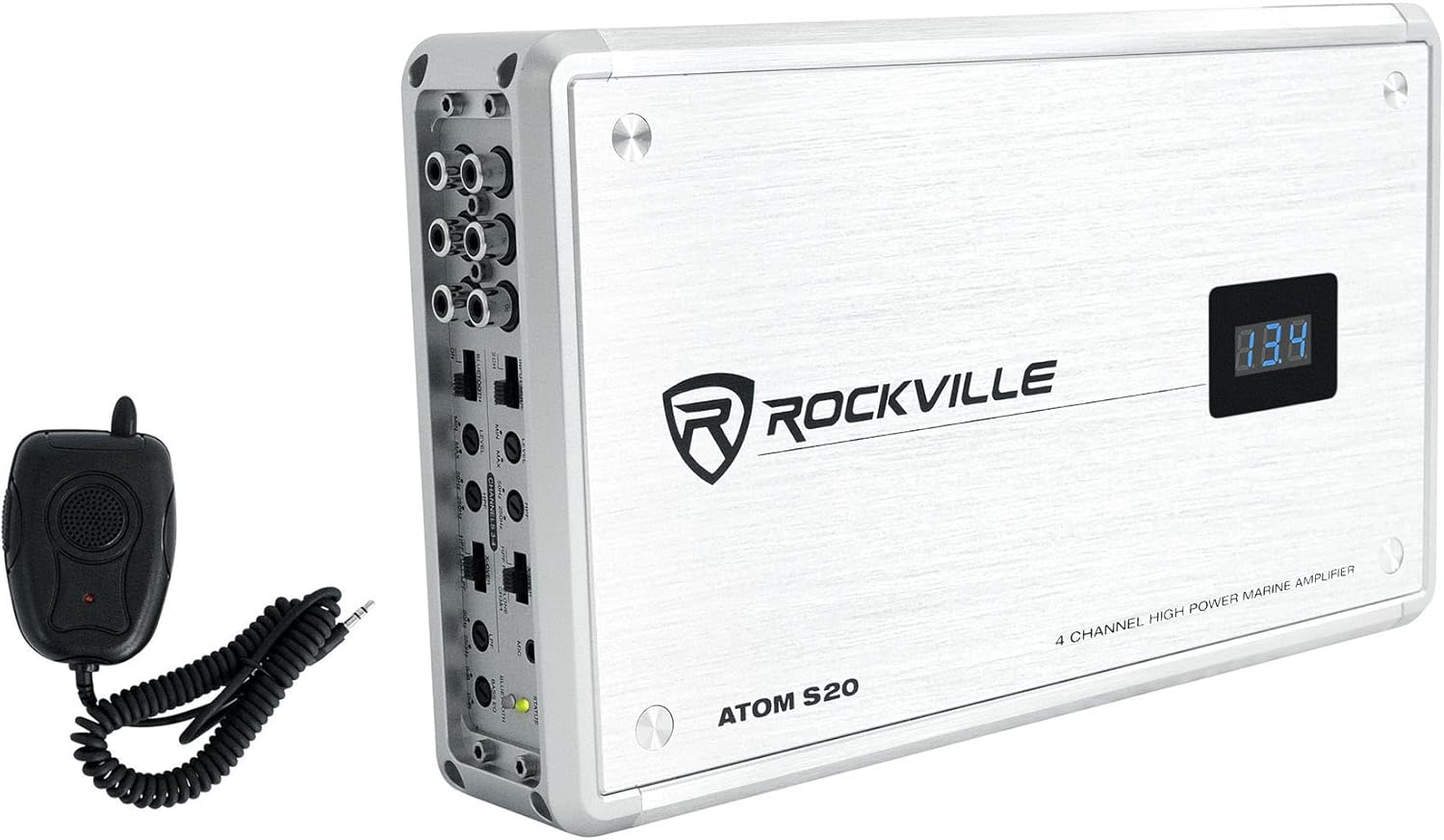 2400w 4 Channel Marine Amplifier with Volt Meter and PA Mic T6251