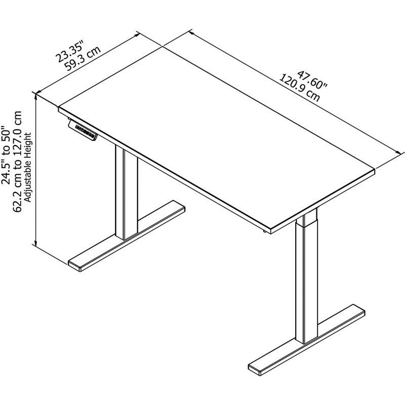 Height Adjustable Standing Desk in Maple H750805