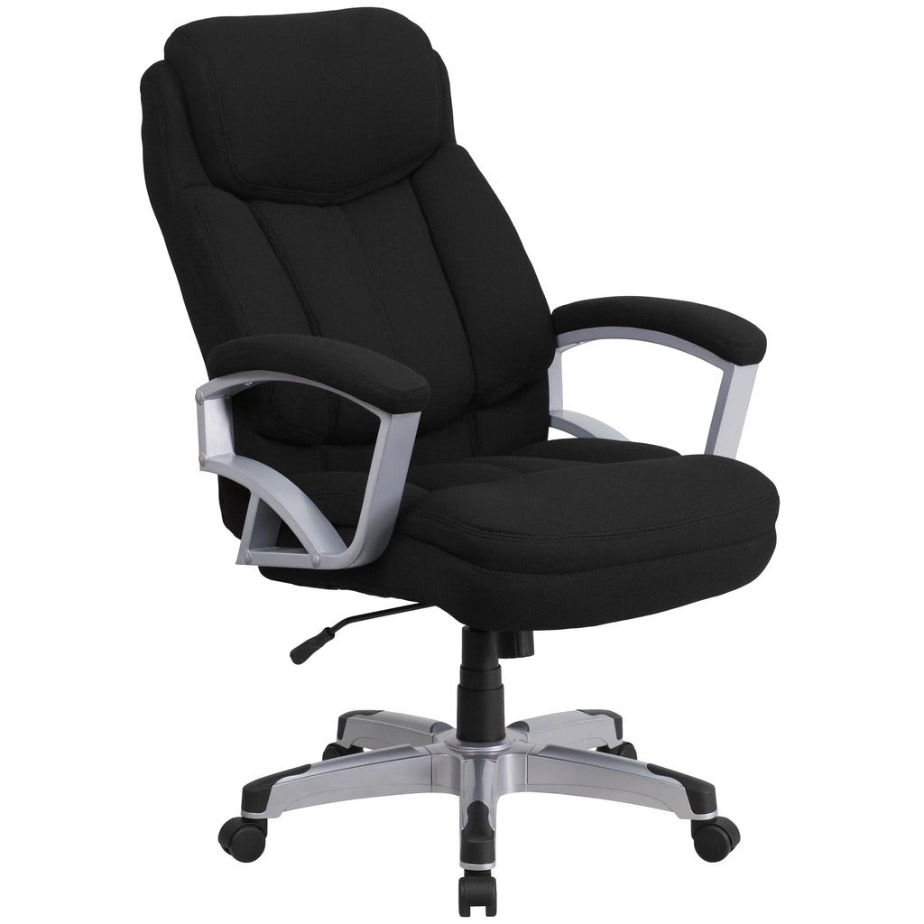 Black Fabric Executive Swivel Office Chair with Arms I839930