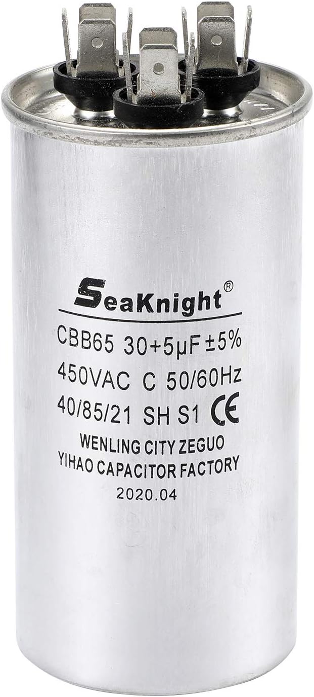 30-5 MFD uF CBB65 Round Motor Run Capacitor 450V AC Y3325