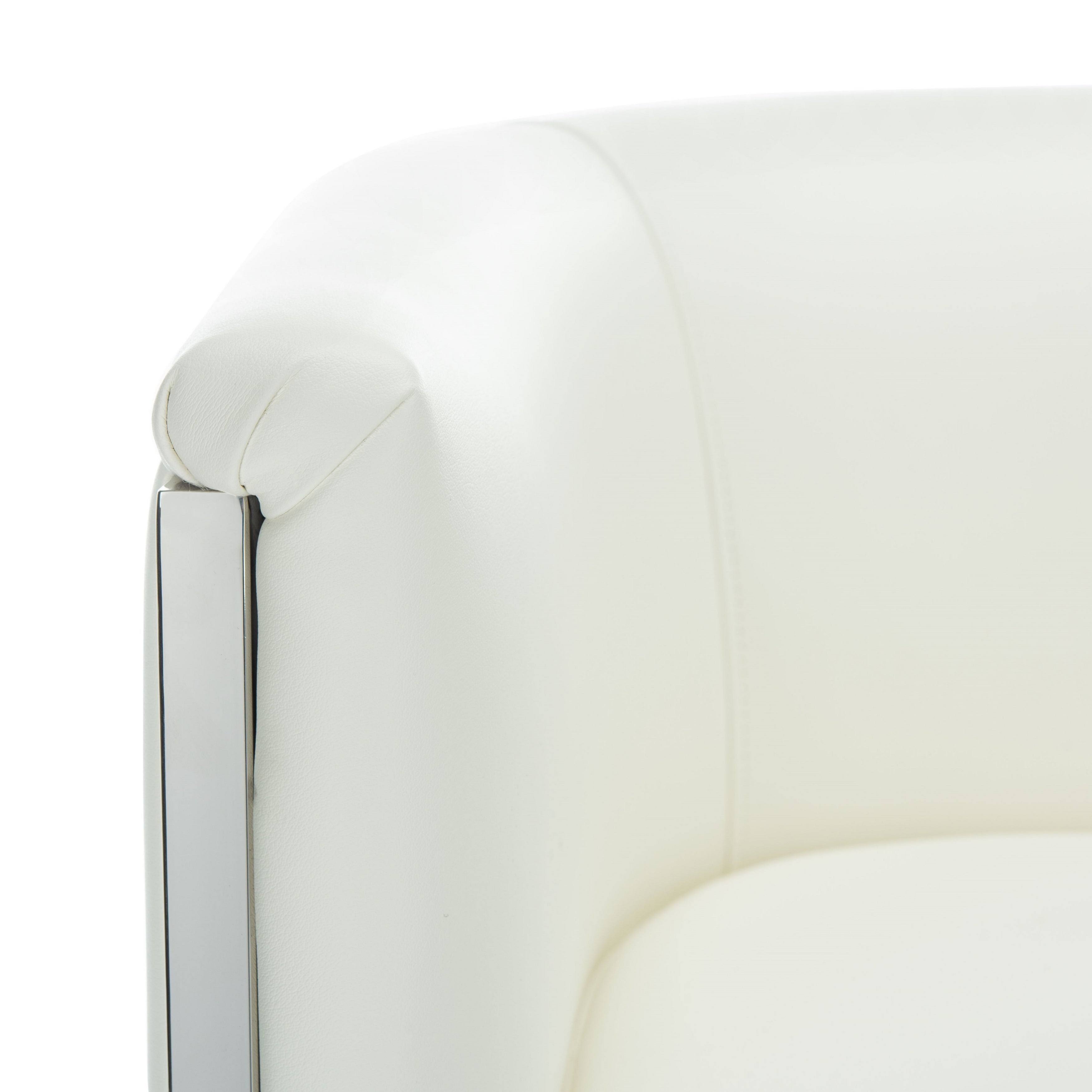 White Leather Bar Stool V551309