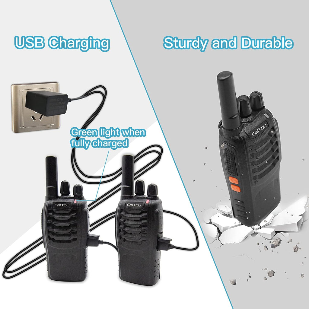 Wireless Intercom System 16 Channels Rechargeable Walkie Talkie D4878