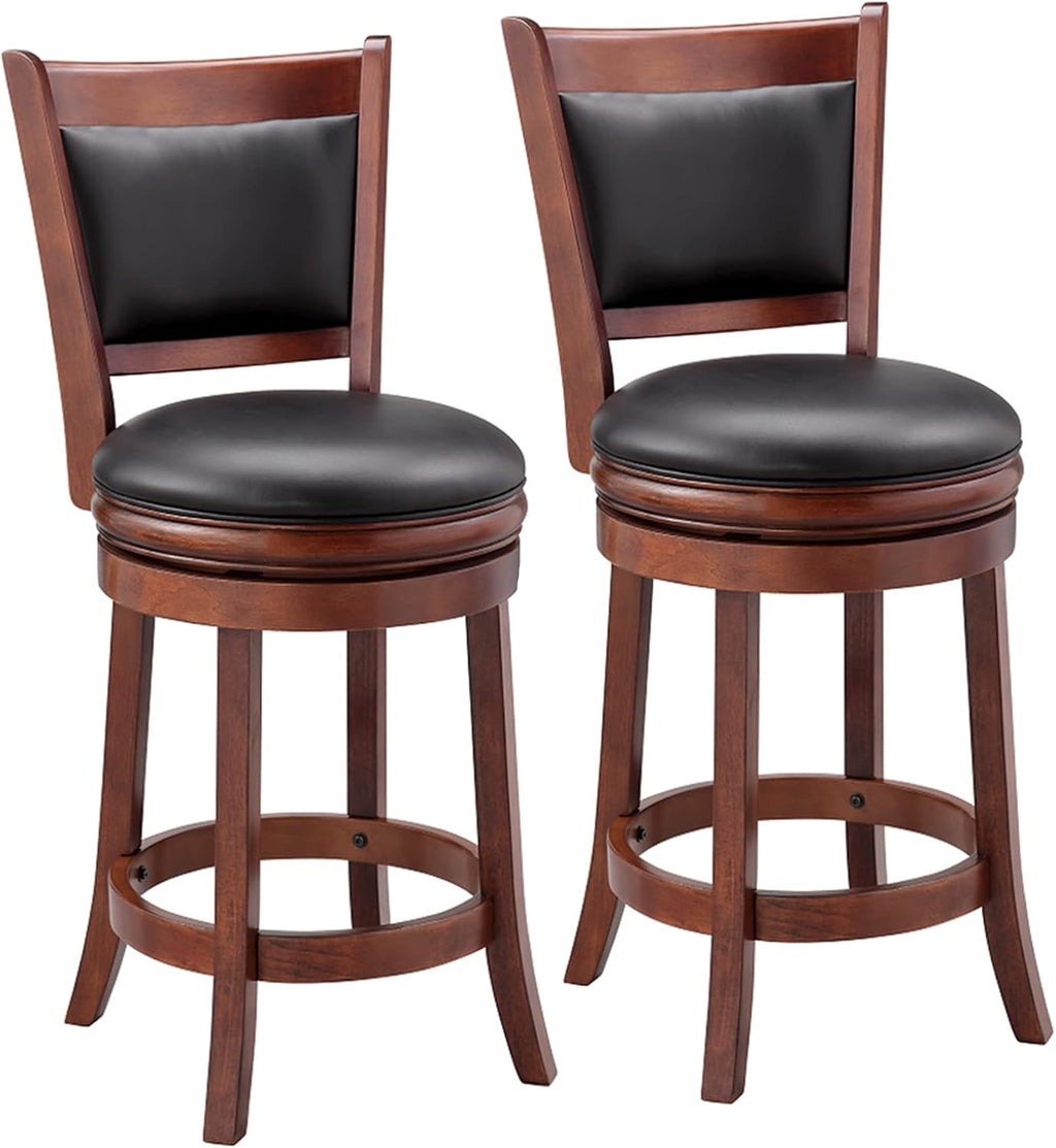 Cappuccino Swivel Stool, 29-Inch, Pack of 2 E29250