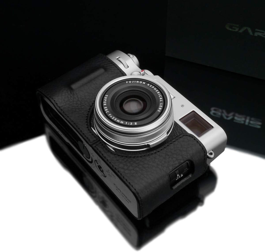 Black Genuine Leather Half Case U98161