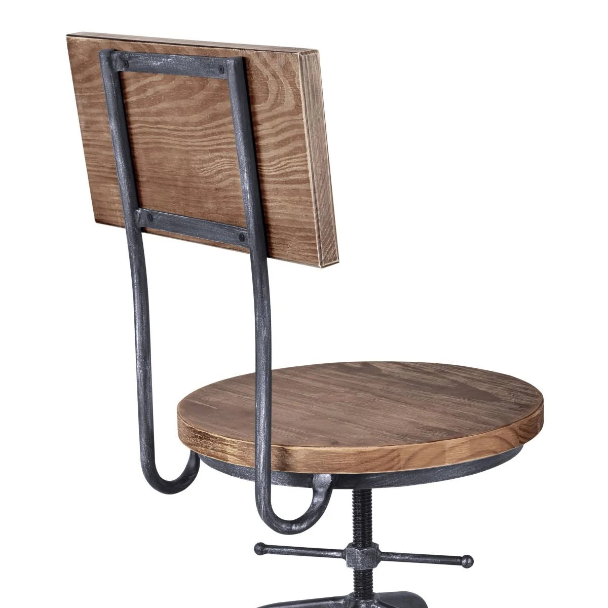 Grey Pine Industrial Adjustable Barstool O9965