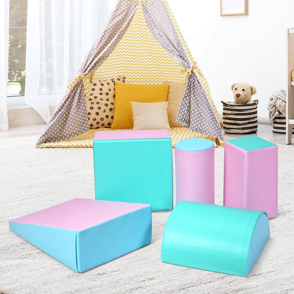 5-Piece Climb Activity Play Foam Blocks Pink D66516