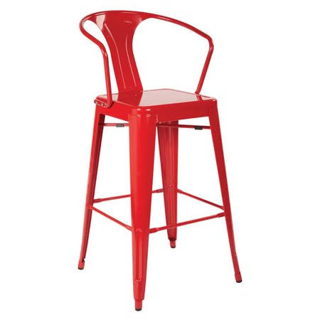 Red 30x22 Cafe Bar Stool H3959