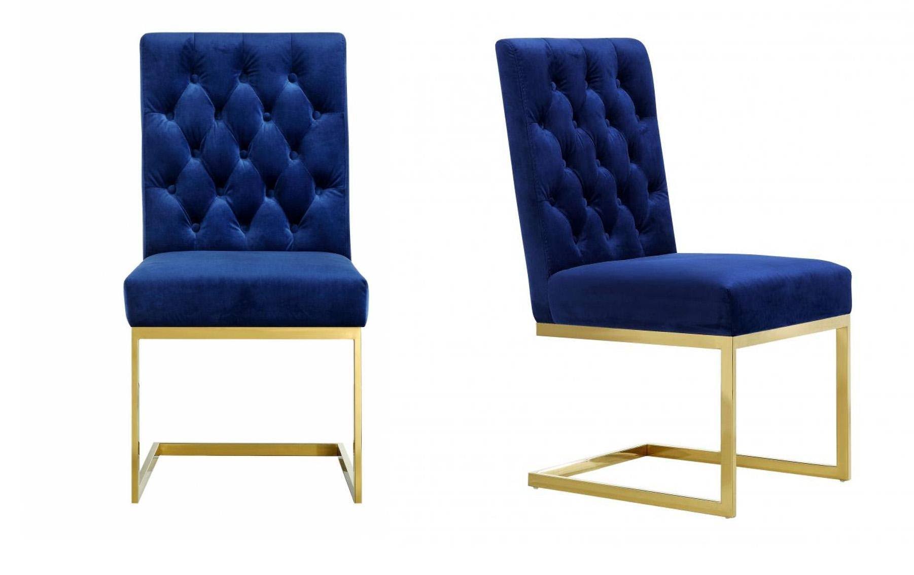 Navy Velvet Dining Chair, Set of 2 L723